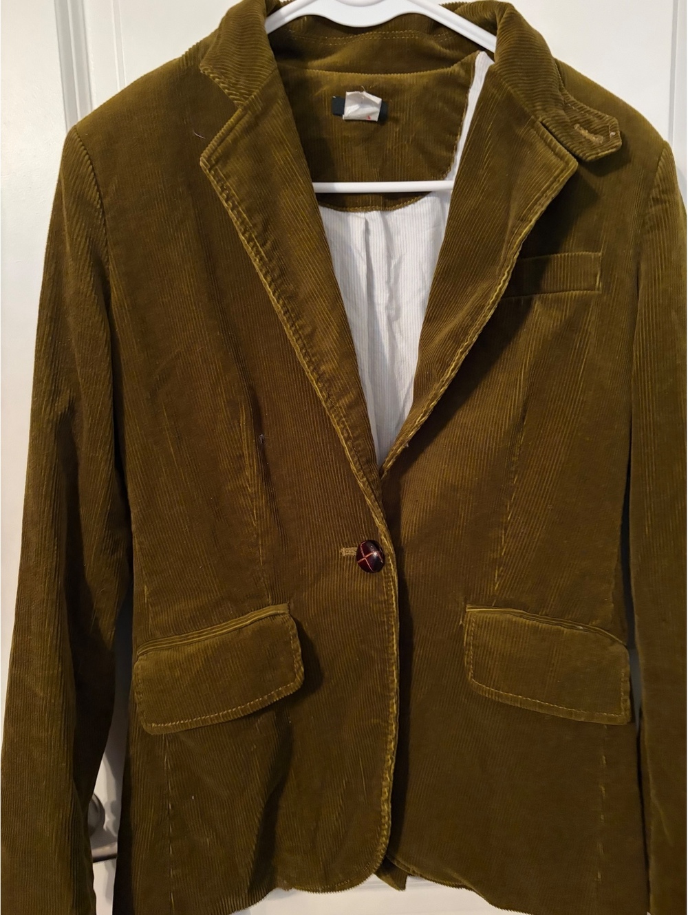 J.Crew Women's Olive Green Corduroy Blazer Size 4